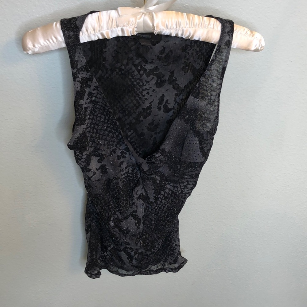 EXPRESS sexy tank SPARKLES SNAKE PRINT